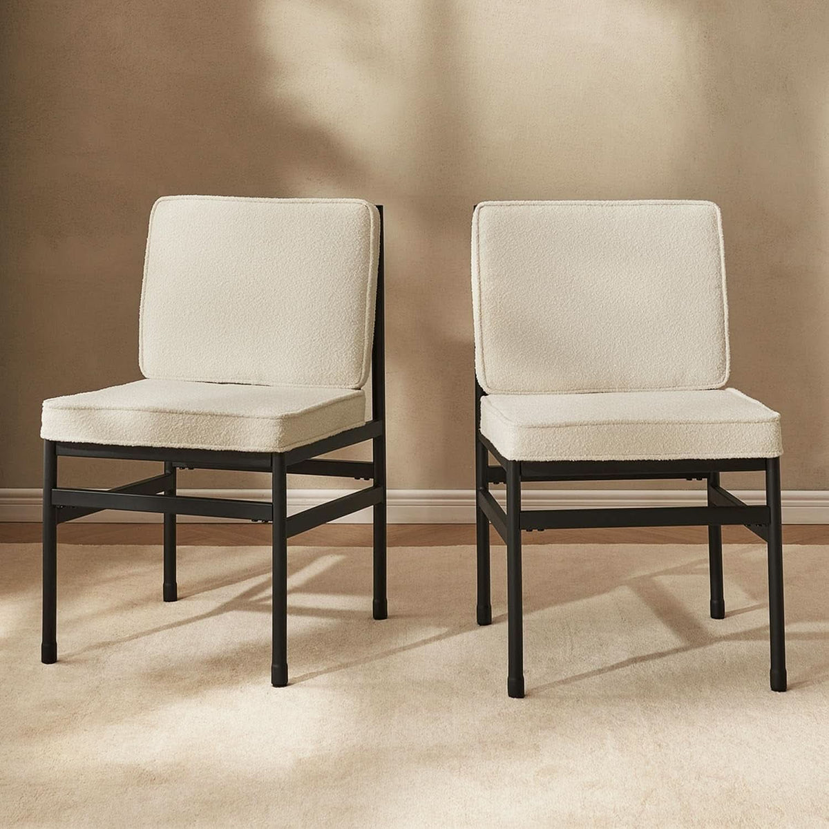Black Dining Chairs With Removable Cushion Covers Set Of 2