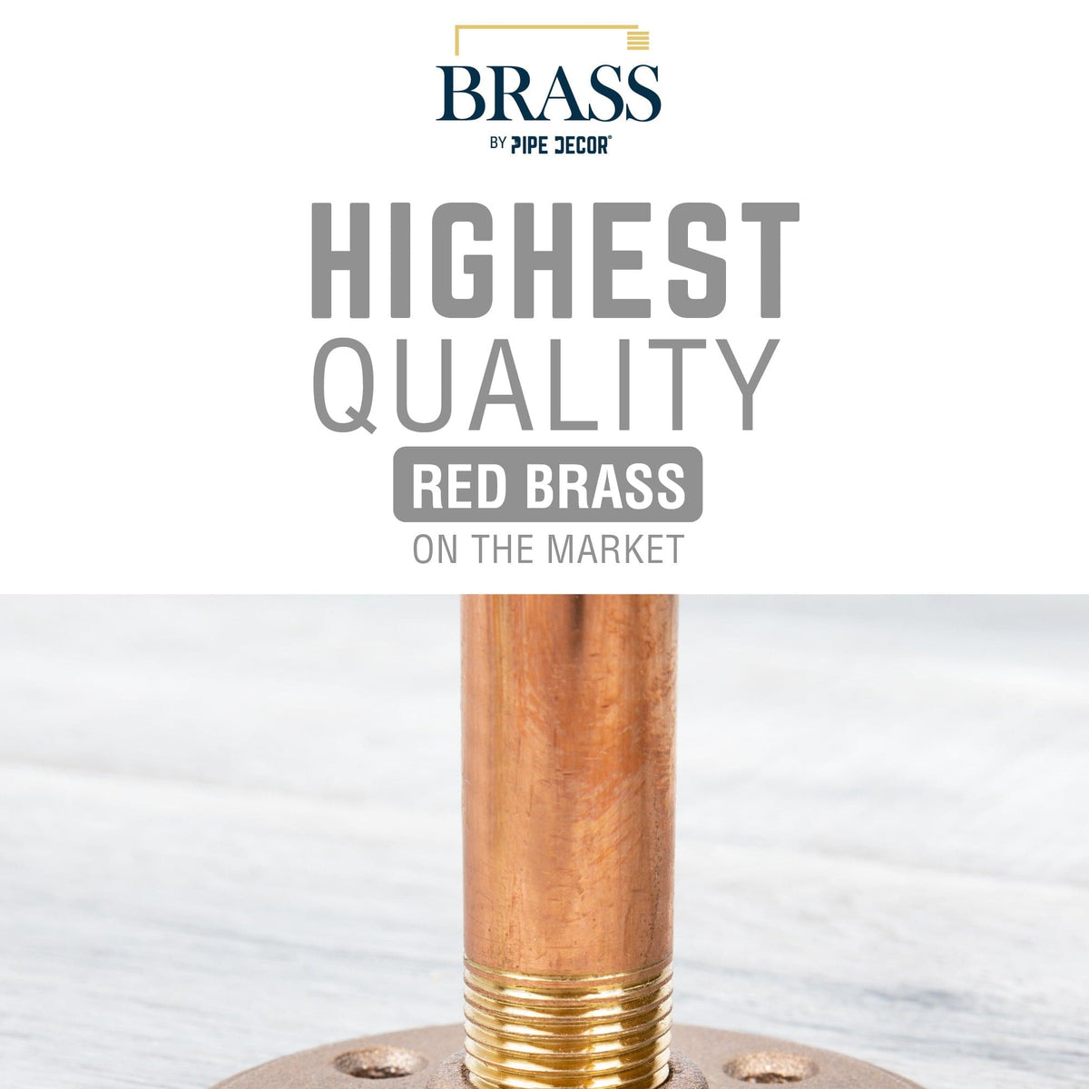 1/2 in. x 10 in. Red Brass Pipe