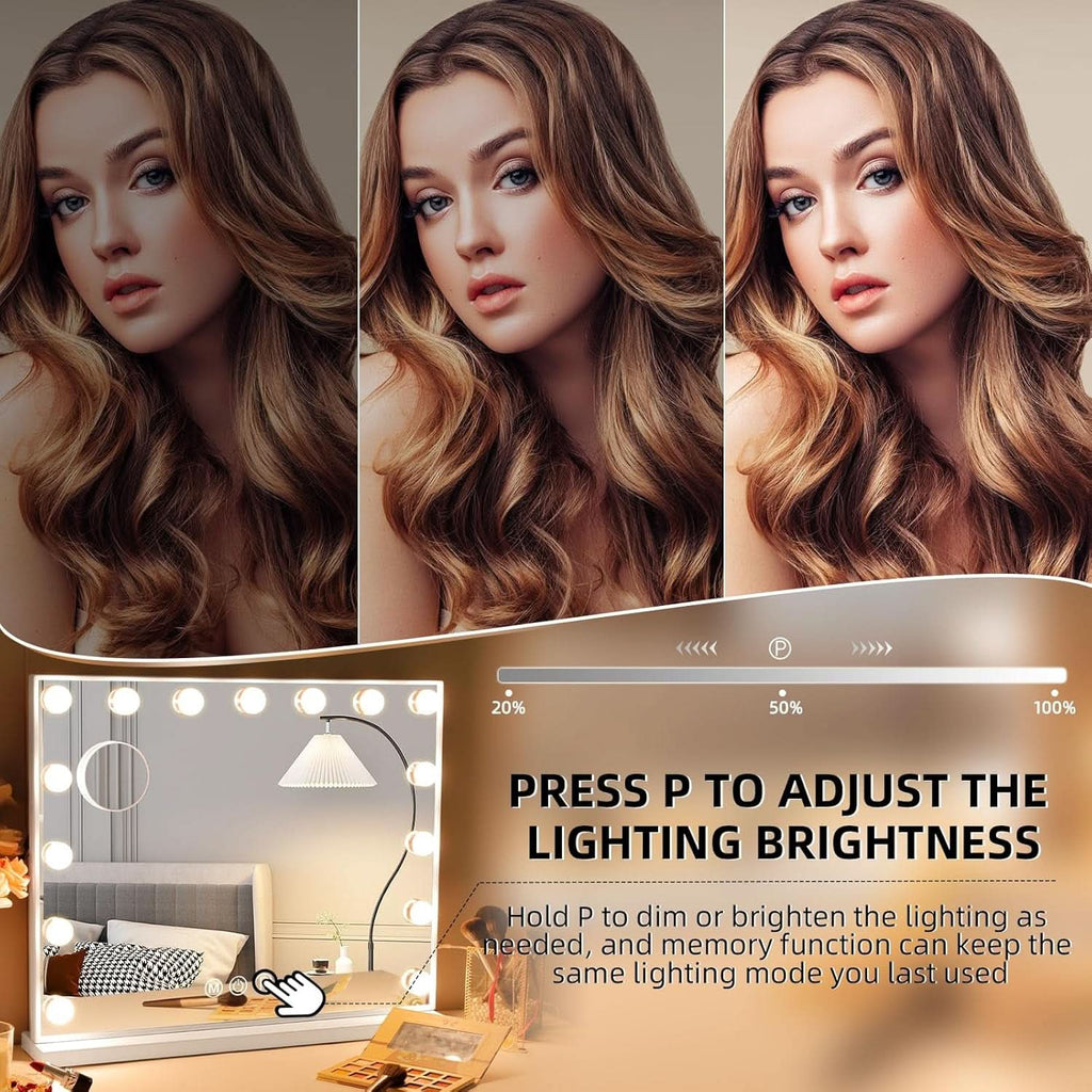 Vanity Mirror With Lights 22.8 By 18 Inch Three Color Modes