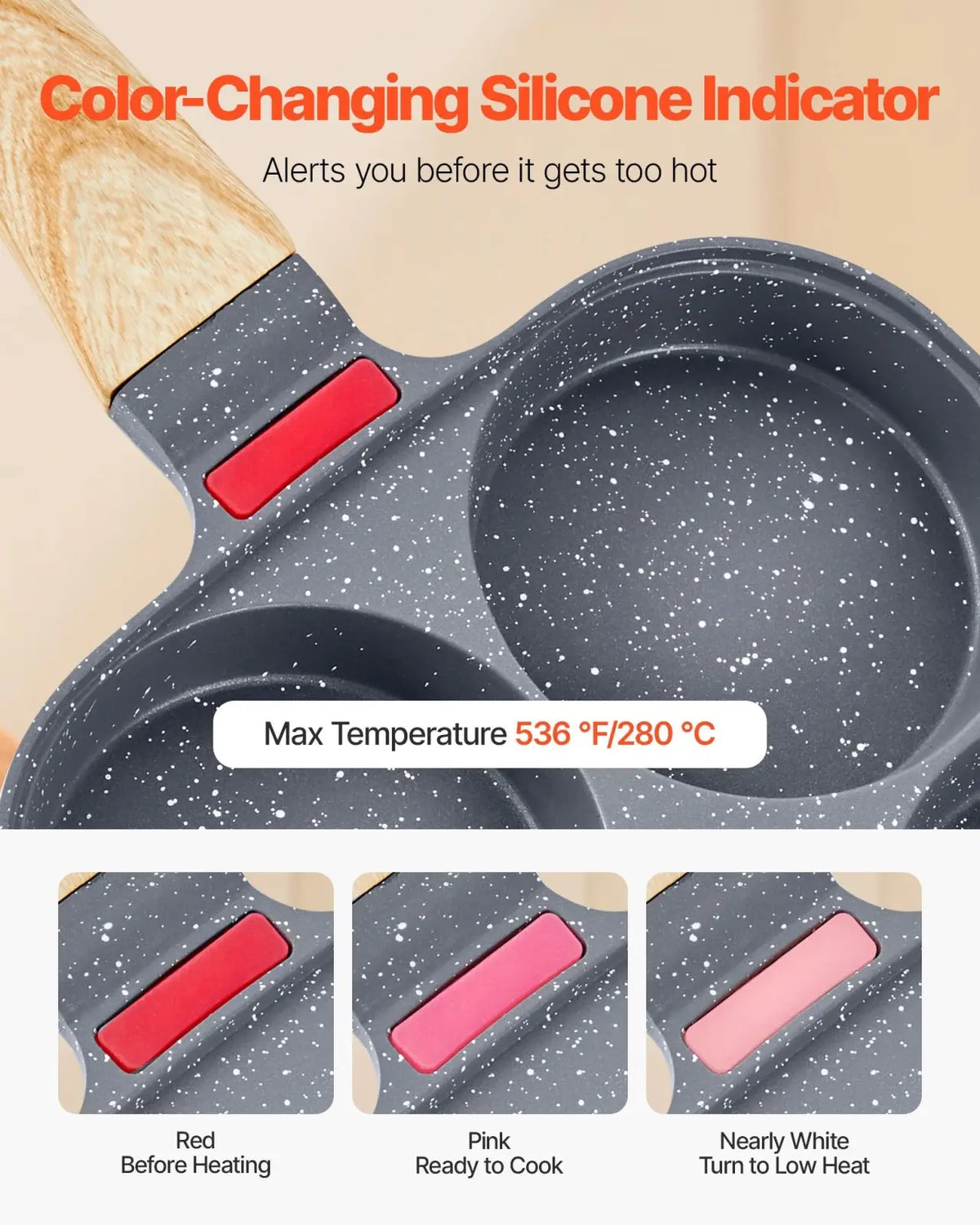 4-cup Nonstick Egg Pan with Lid and Induction Base