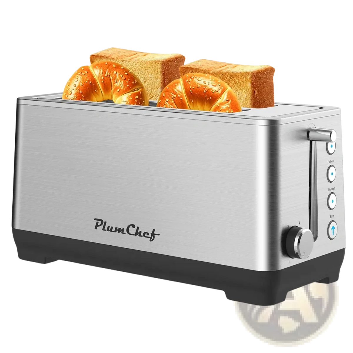 4-slice Toaster Plumchef Stainless Steel Wide Slot
