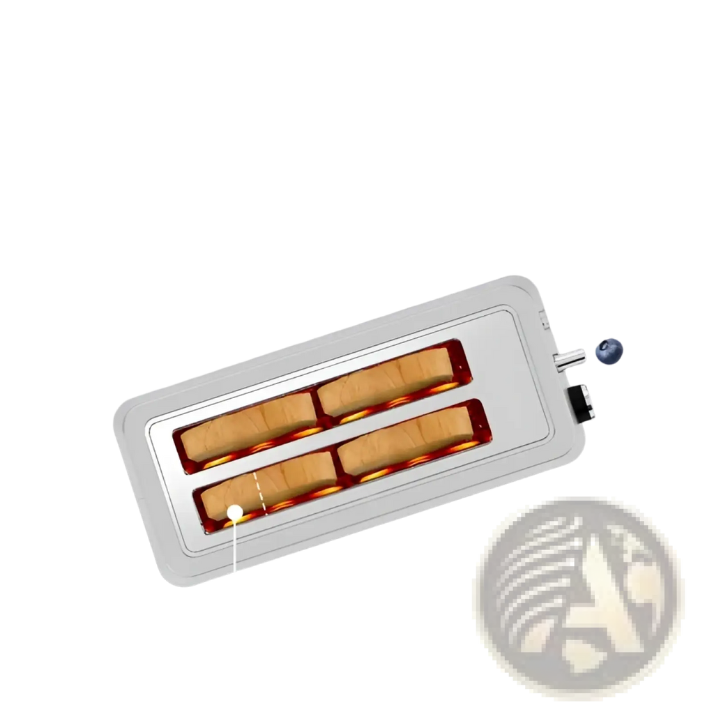 4-slice Toaster Plumchef Stainless Steel Wide Slot