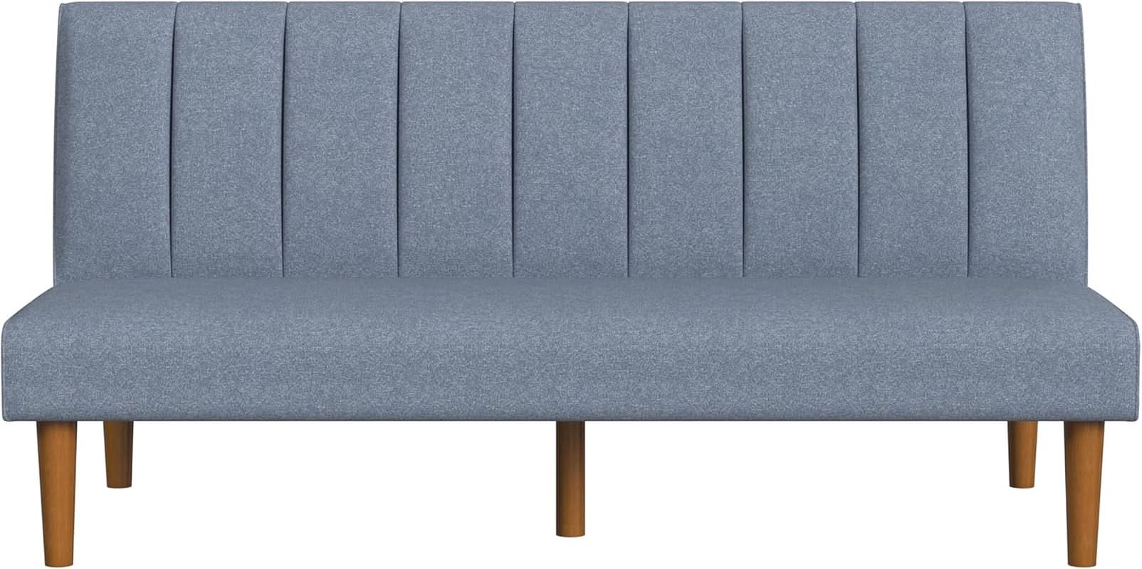 Beige Convertible Futon Sofa Bed For Living Room Use