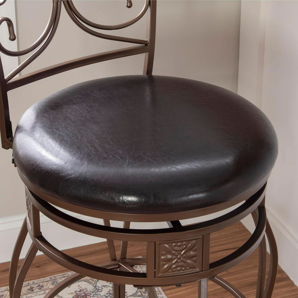 Big And Tall Bar Stool Dark Bronze Bar Height Swivel