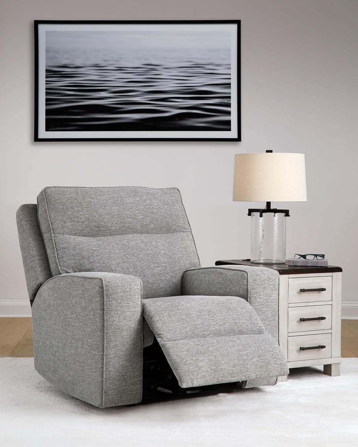 Gray Power Recliner With Adjustable Comfort For Living Room