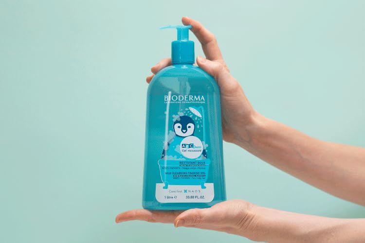 Bioderma Abcderm Foaming Gel for Babies and Children - Gentle, Non-Irritating Cleanser for Sensitive Skin from Birth