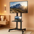 Mobile TV Cart 32 to 83 Inch Adjustable Height Tilt