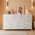 White Dresser TV Stand With Power Outlet And USB 51In Wide