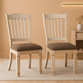 20 Inch Upholstered Dining Chair Antique White Set Of 2