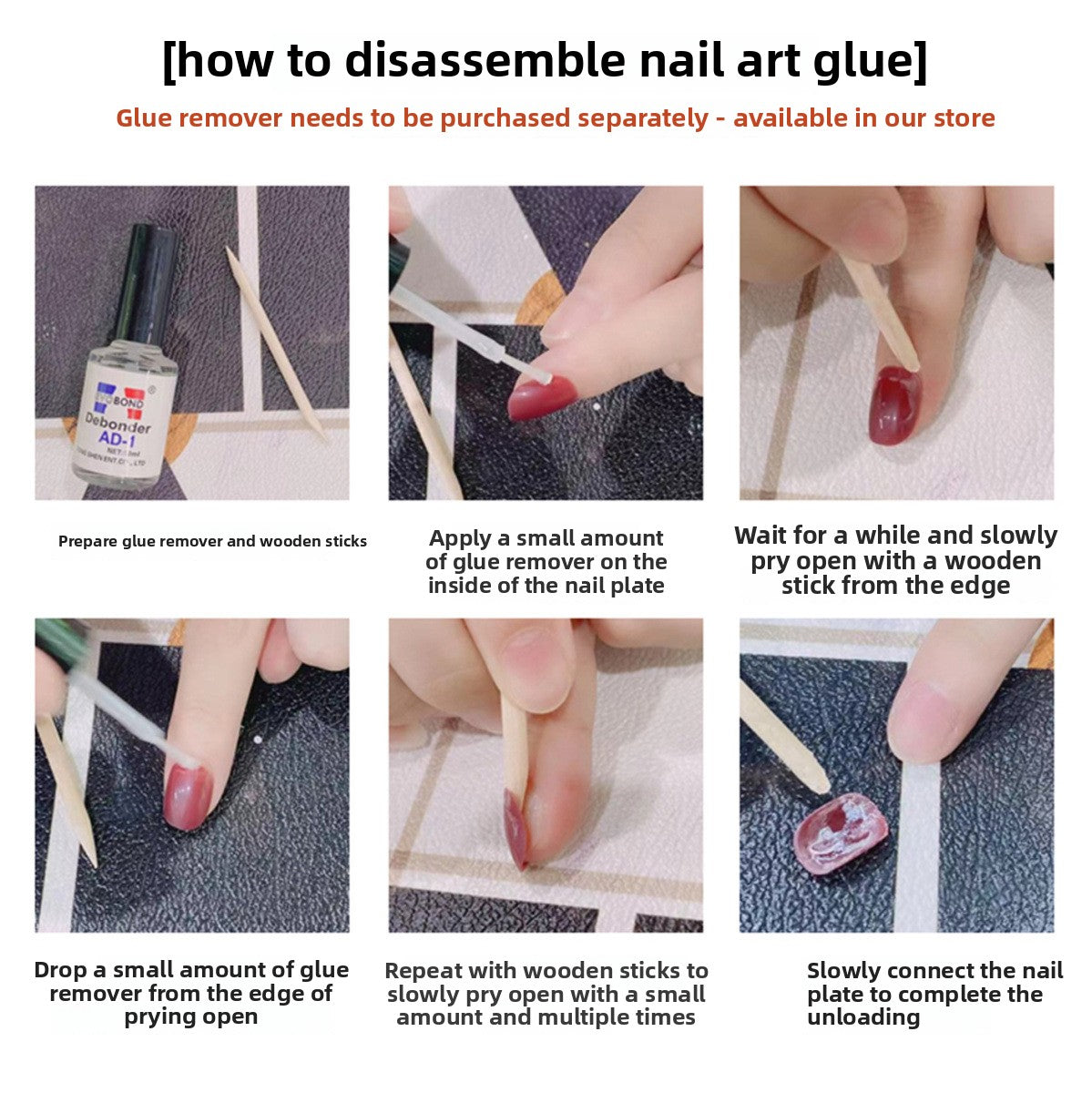 1002- Handmade press on nails fake nails removable