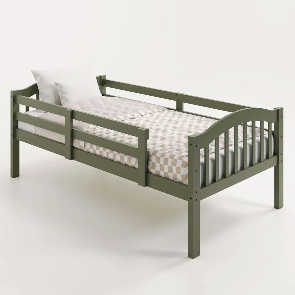 Olive Twin Over Twin Bunk Bed Converts To Two Beds