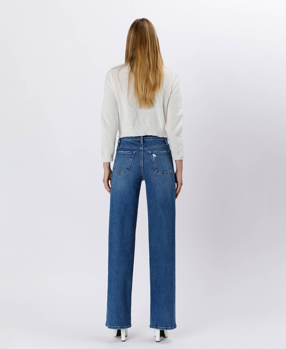 Elle Tummy Control 90's High Rise Wide Leg Jean