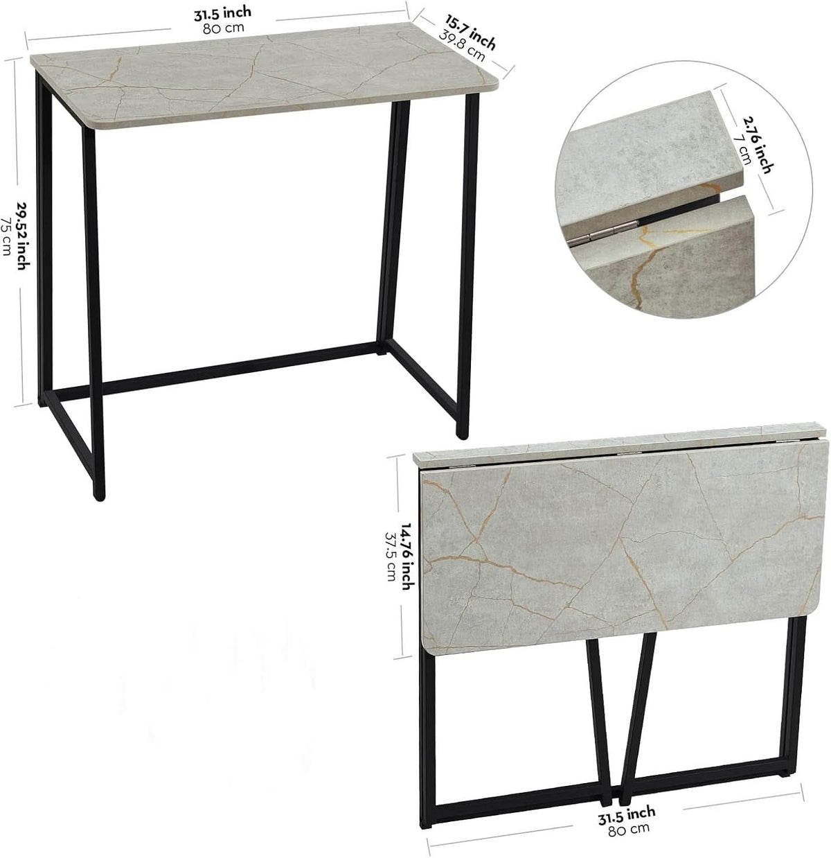 Small Foldable Computer Desk For Home Office Everyday Use