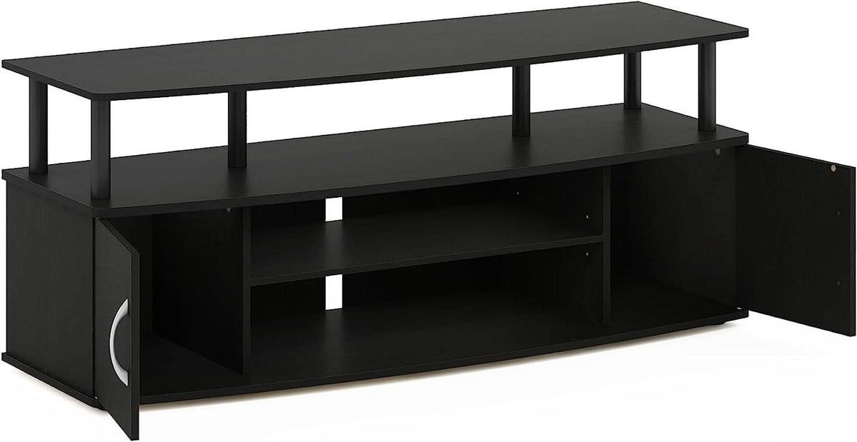 Jaya 55 Inch TV Entertainment Stand Blackwood Wood Cabinet