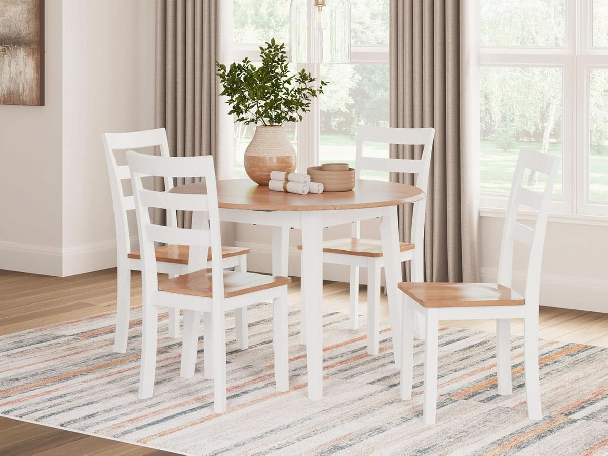 Gesthaven Solid Wood Frame Dining Chair Set White Natural