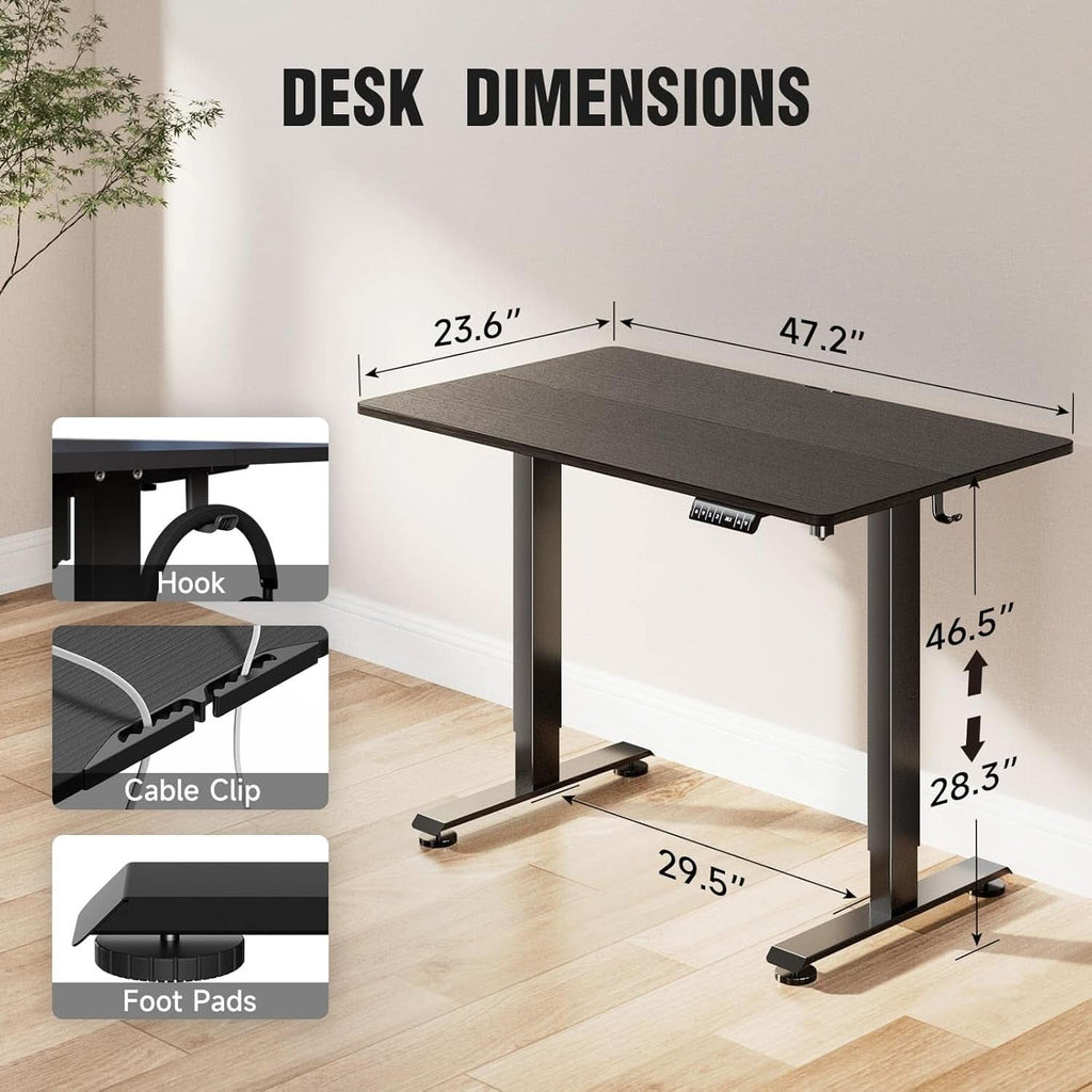47.2 Inches Electric Standing Desk Height Adjustable