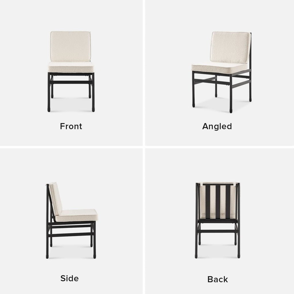 Black Dining Chairs With Removable Cushion Covers Set Of 2