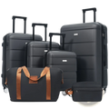 Hardshell Luggage Sets 6 Piece With 2 Bags,Carry On Suitcase With Handle Password Lock Double Spinner Wheels, Lightweight 16-20-24-28 Luggages