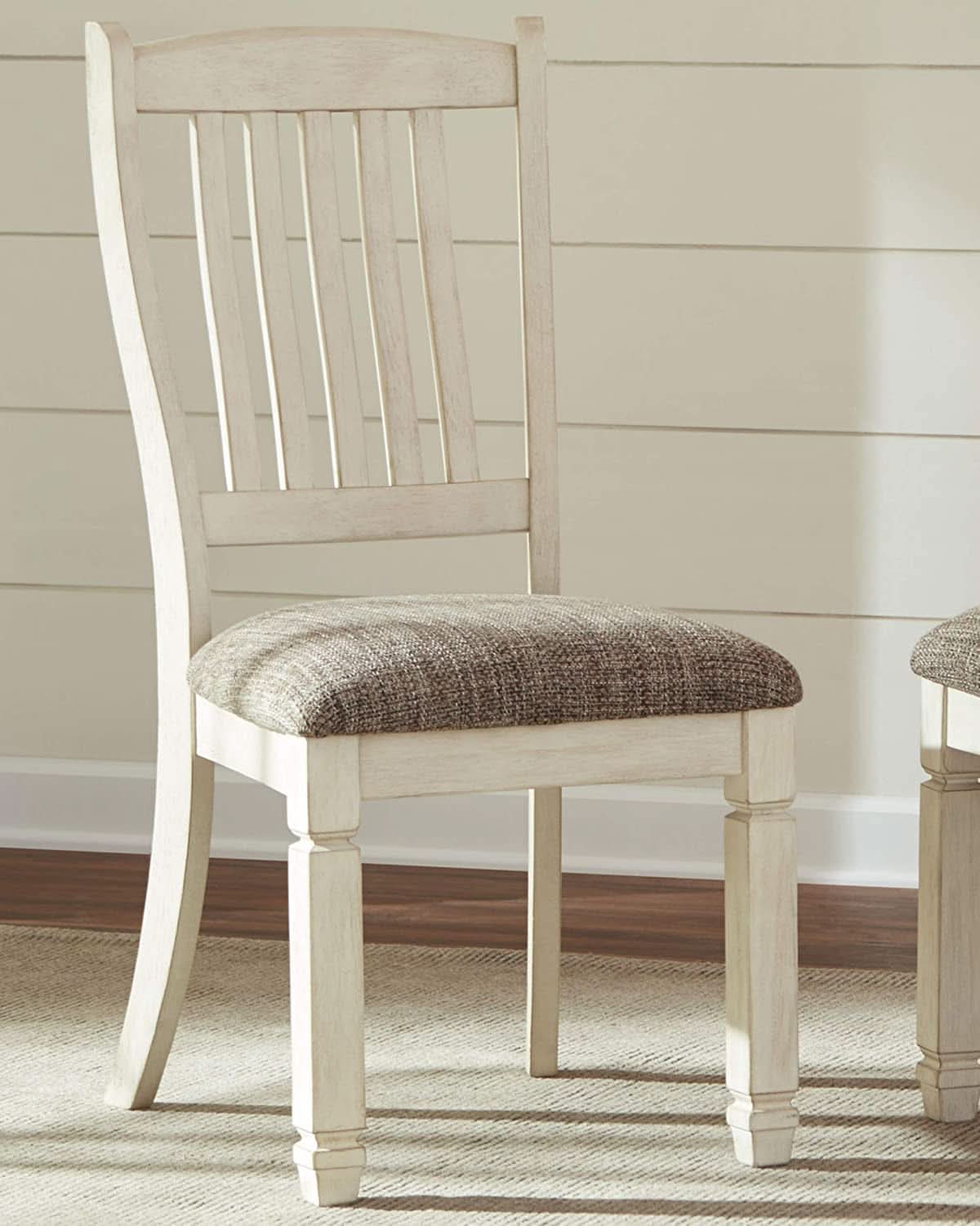 20 Inch Upholstered Dining Chair Antique White Set Of 2