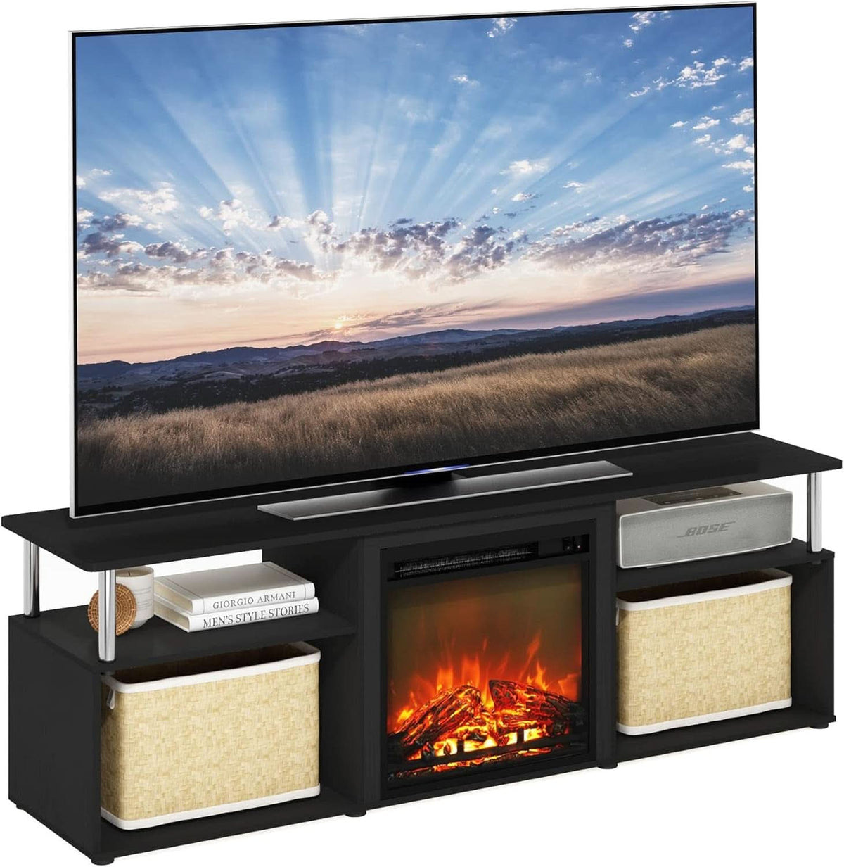 Entertainment Center With Electric Fireplace For 70 Inch TV