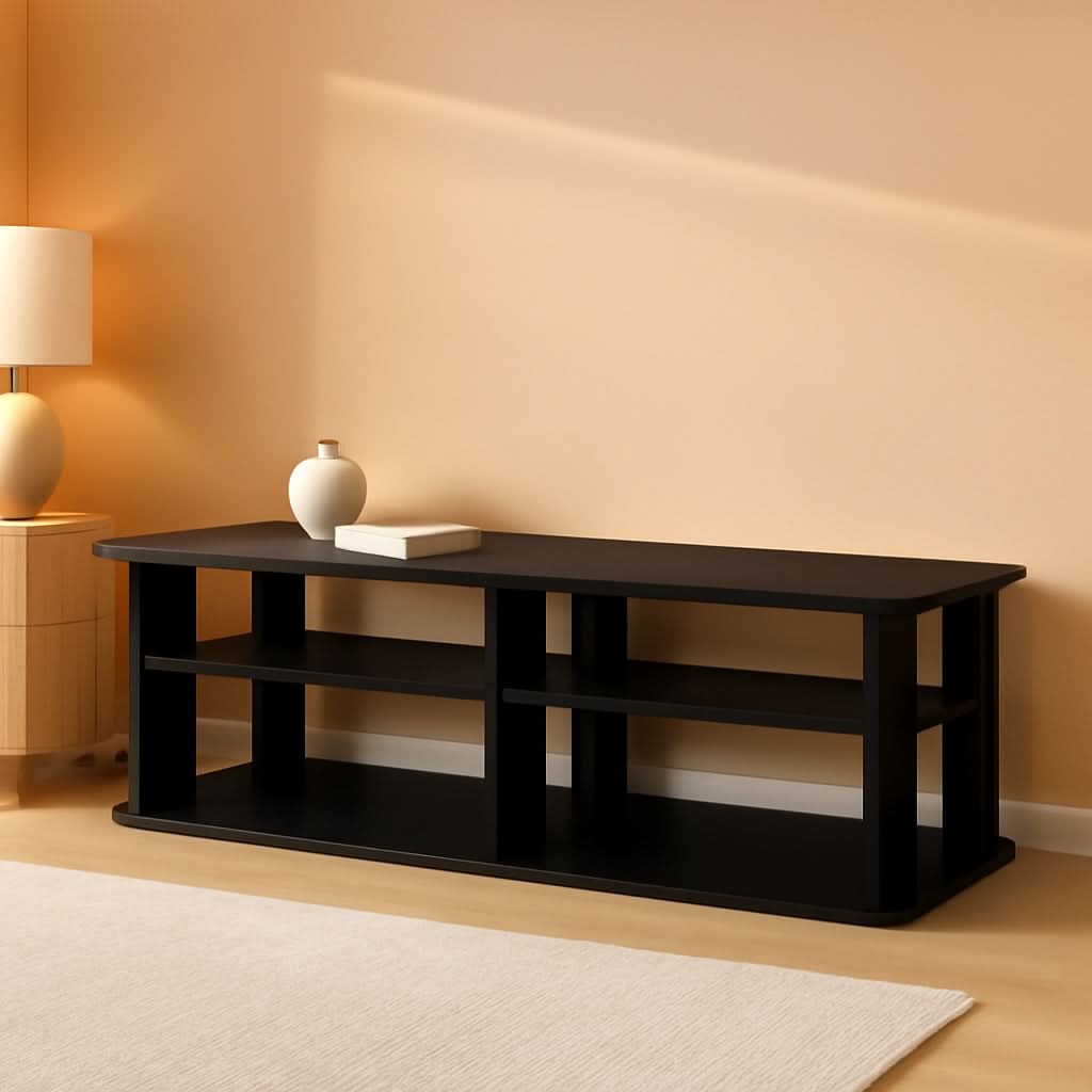 Entertainment Center TV Stand Black For 40 Inch TVs 43 Inch Wide 13 Inch Deep 13 Inch High