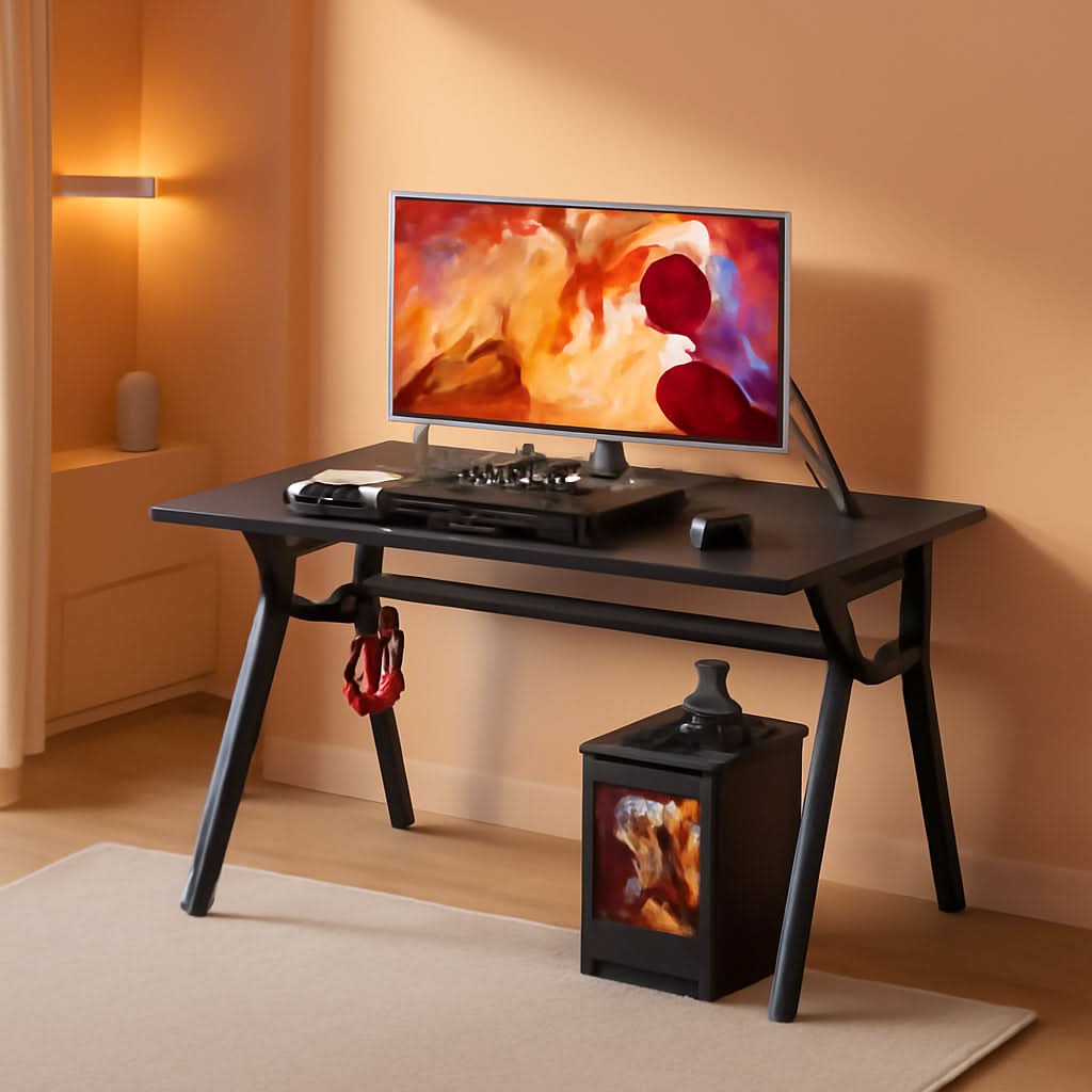 47x23 Gaming Desk Cup Holder For Home Office Setup