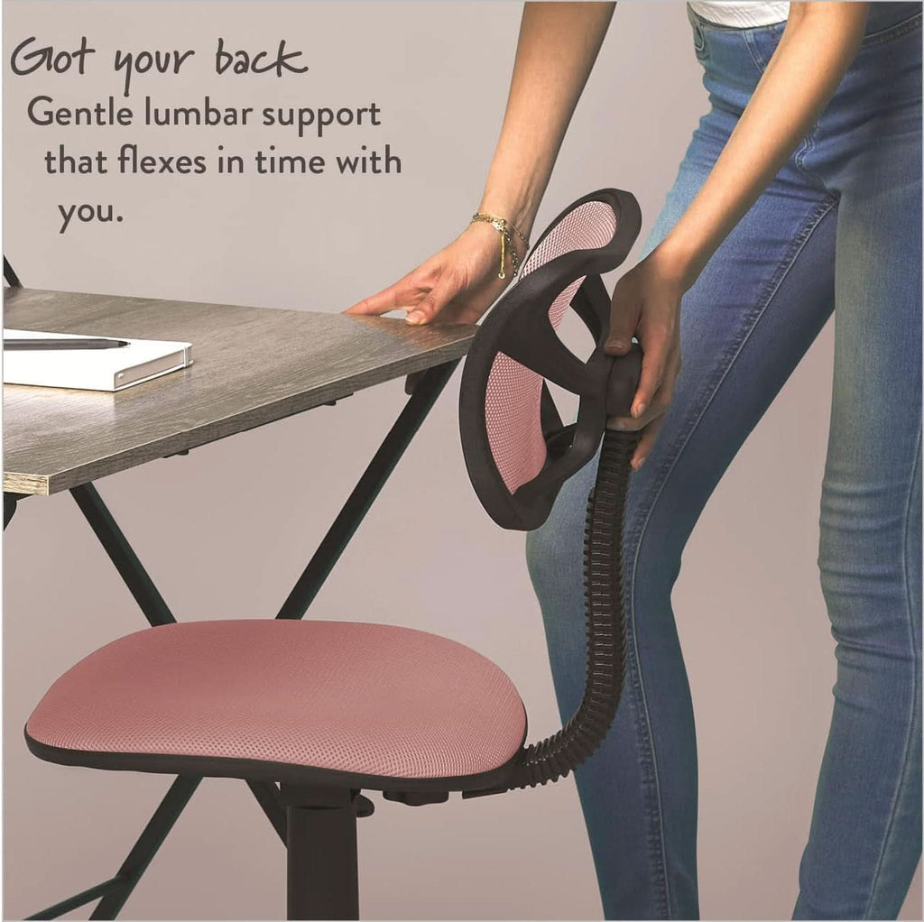 Blush Adjustable Swivel Mesh Desk Chair For Office