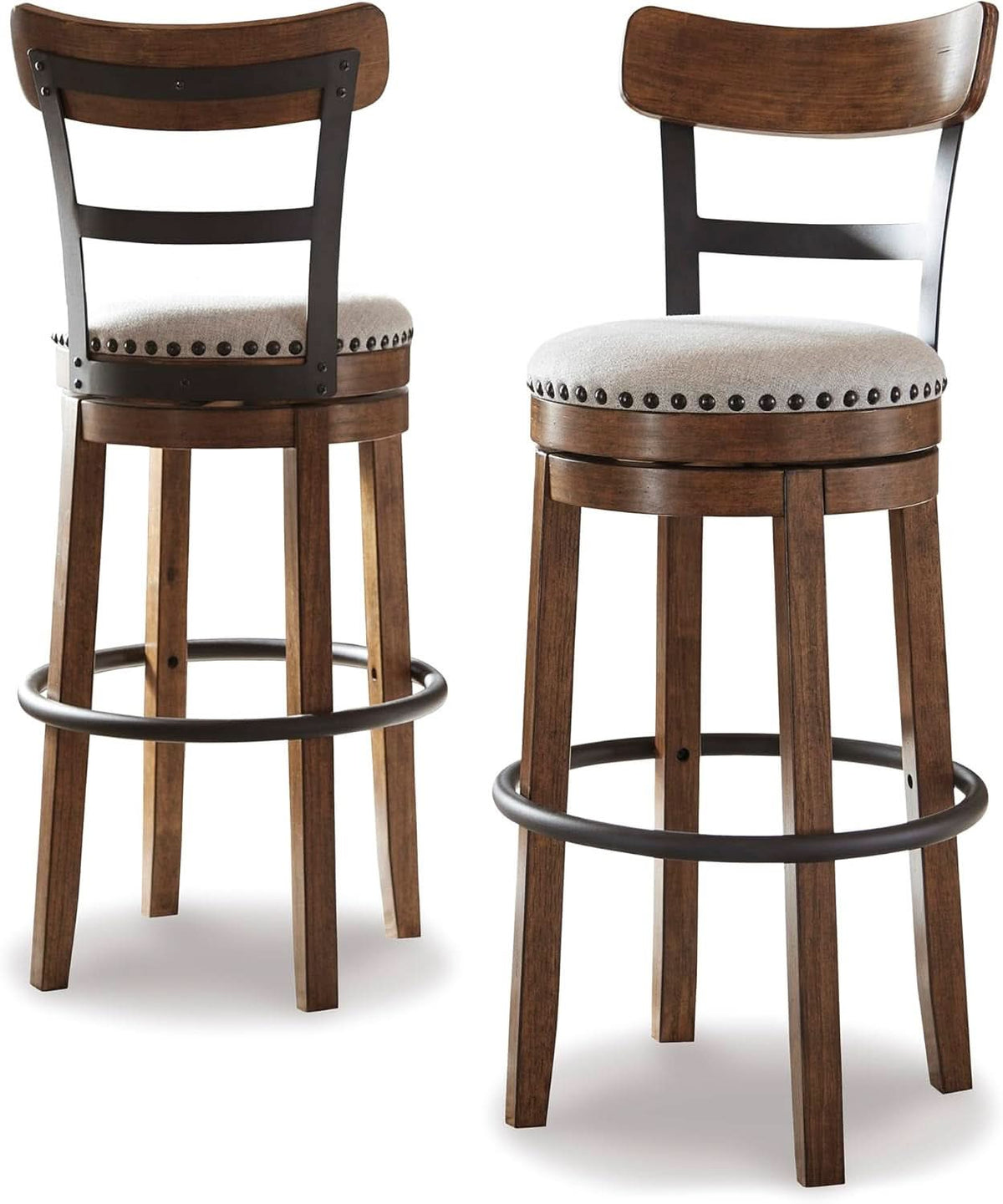 Valebeck 30 Inch Farmhouse Pub Height Bar Stool Brown