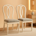 Realyn French Ribbon Back Dining Chairs Chipped White