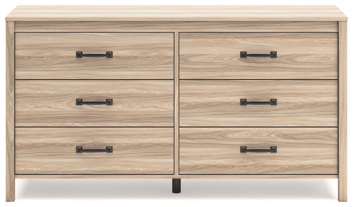 Battelle - Six Drawer Dresser - Tan