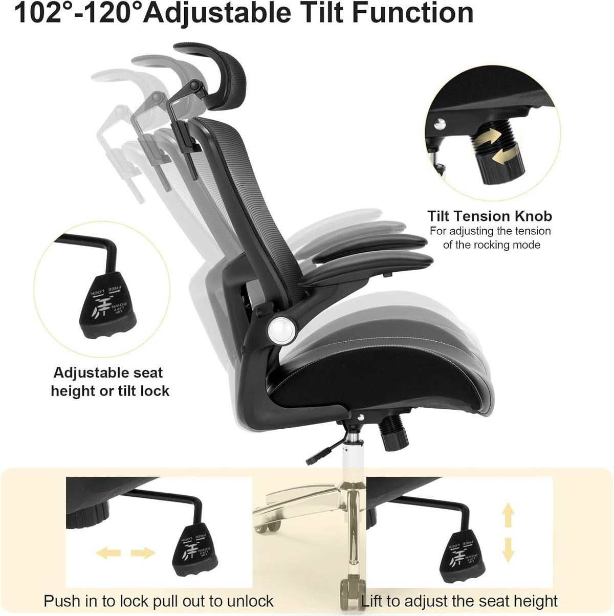 Big And Tall Ergonomic Office Chair 400Lbs Heavy Duty