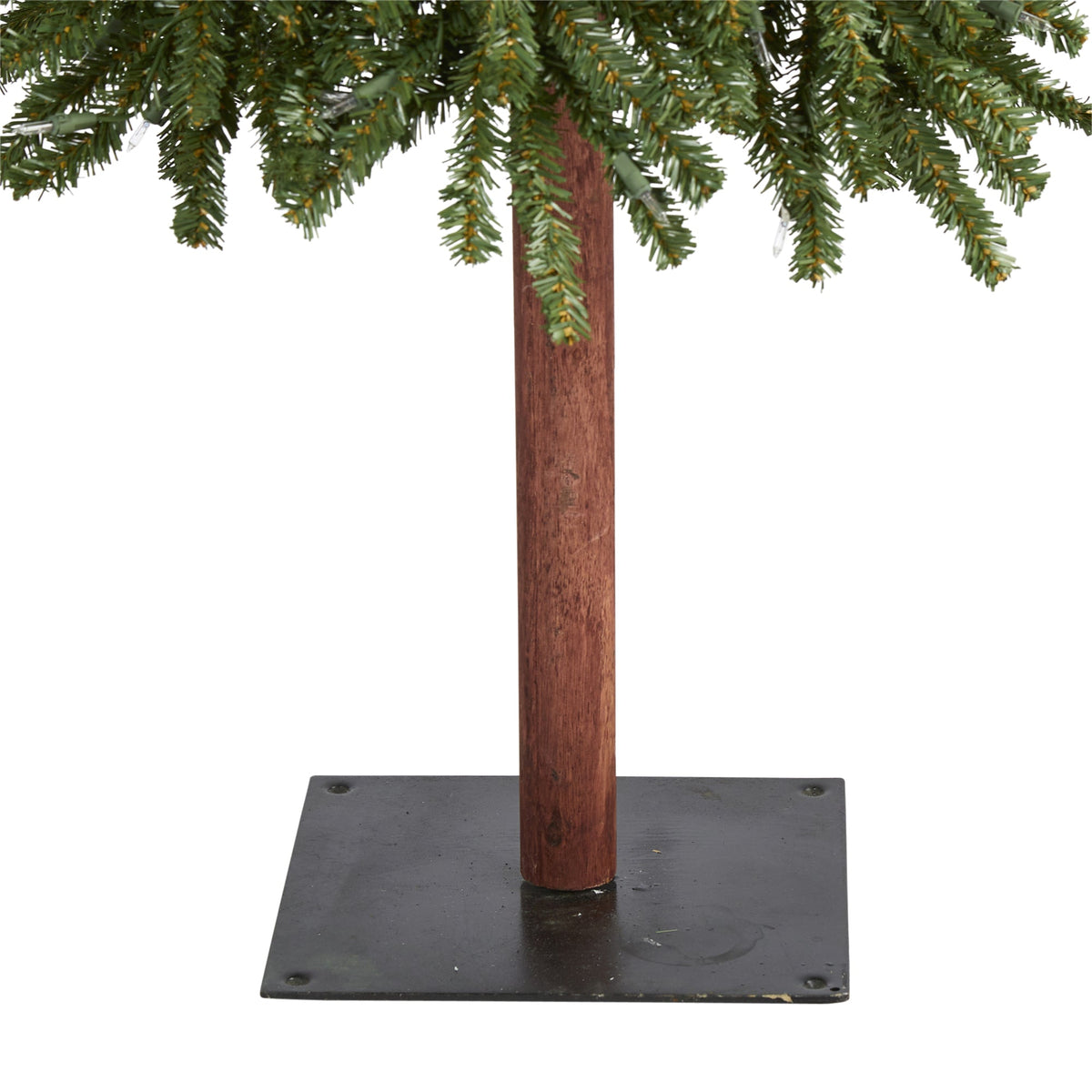 7' Grand Alpine Artificial Christmas Tree with 400 Clear Lights w/Natural Trunk