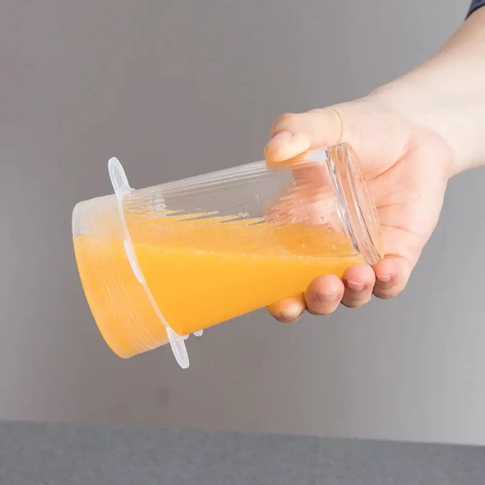 6-pack Reusable Silicone Stretch Lids for Food Storage