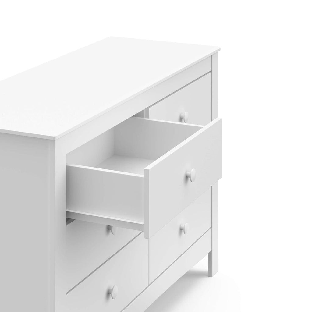 Noah White Six Drawer Dresser GREENGUARD Gold Certified