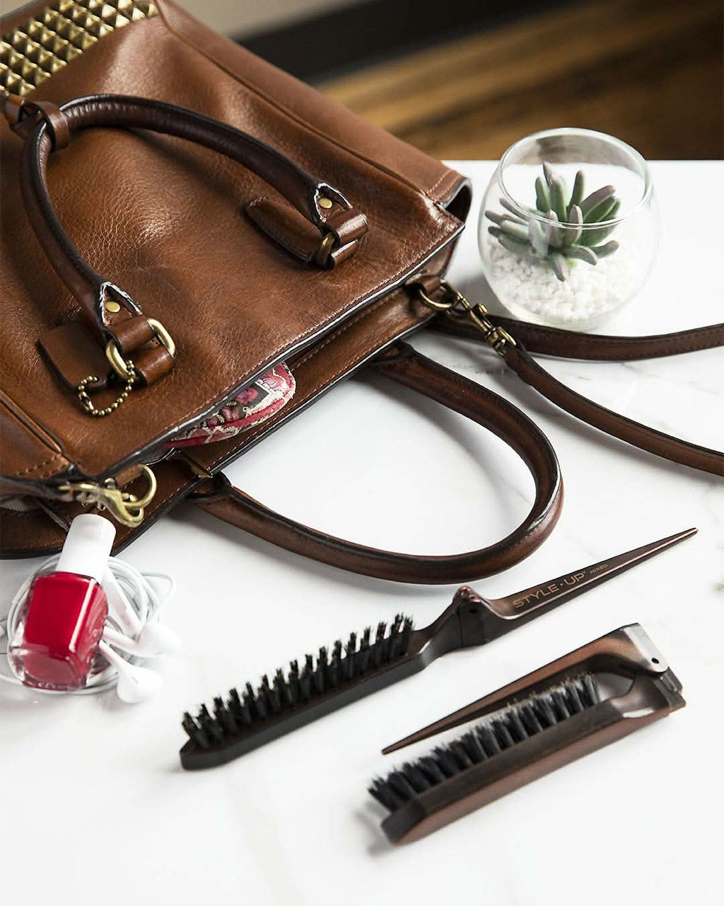 Olivia Garden Style-Up Teasing Foldable Hair Brush STU-CO