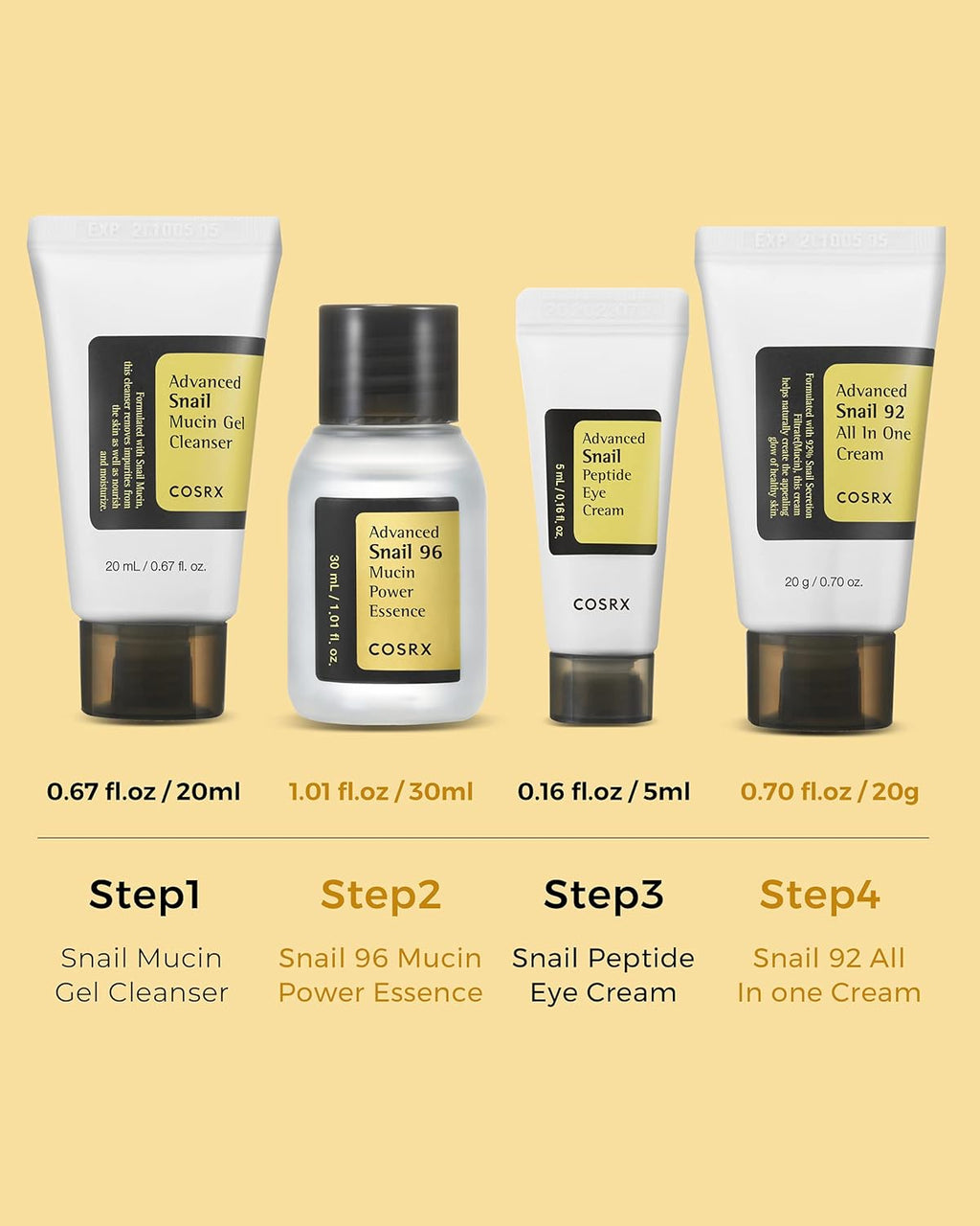 Cosrx All About Snail Kit 4-Step