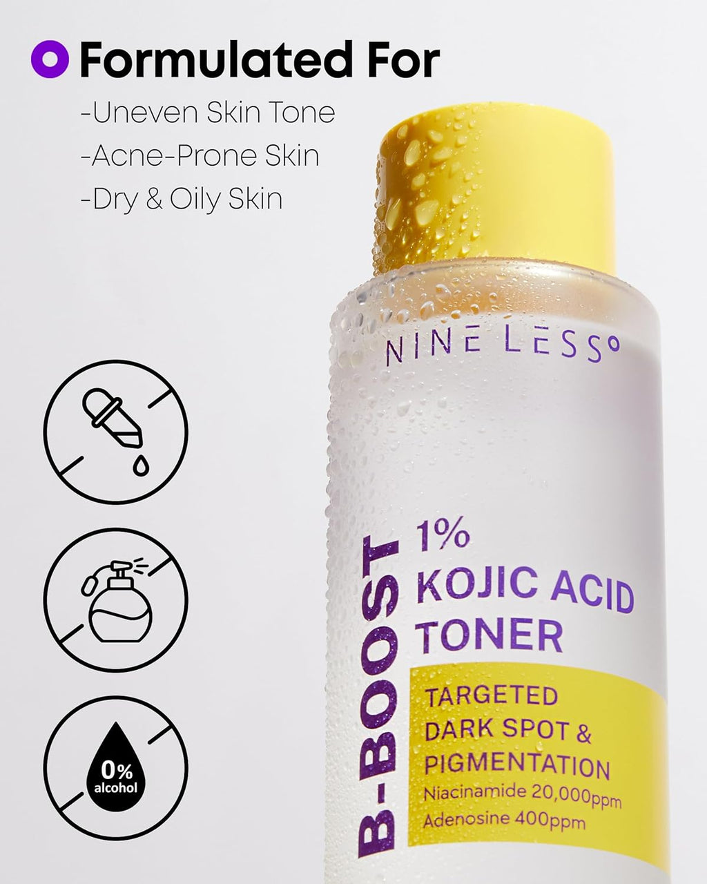NINELESS B-Boost 1% Kojic Acid Toner
