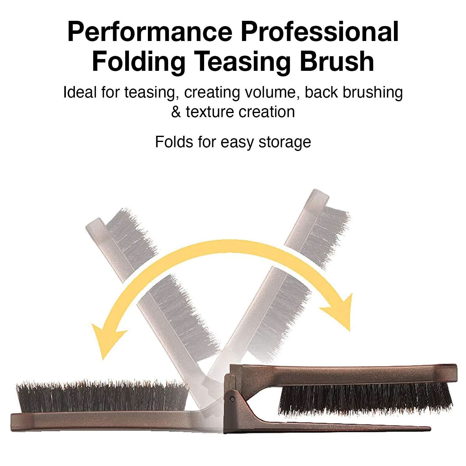 Olivia Garden Style-Up Teasing Foldable Hair Brush STU-CO