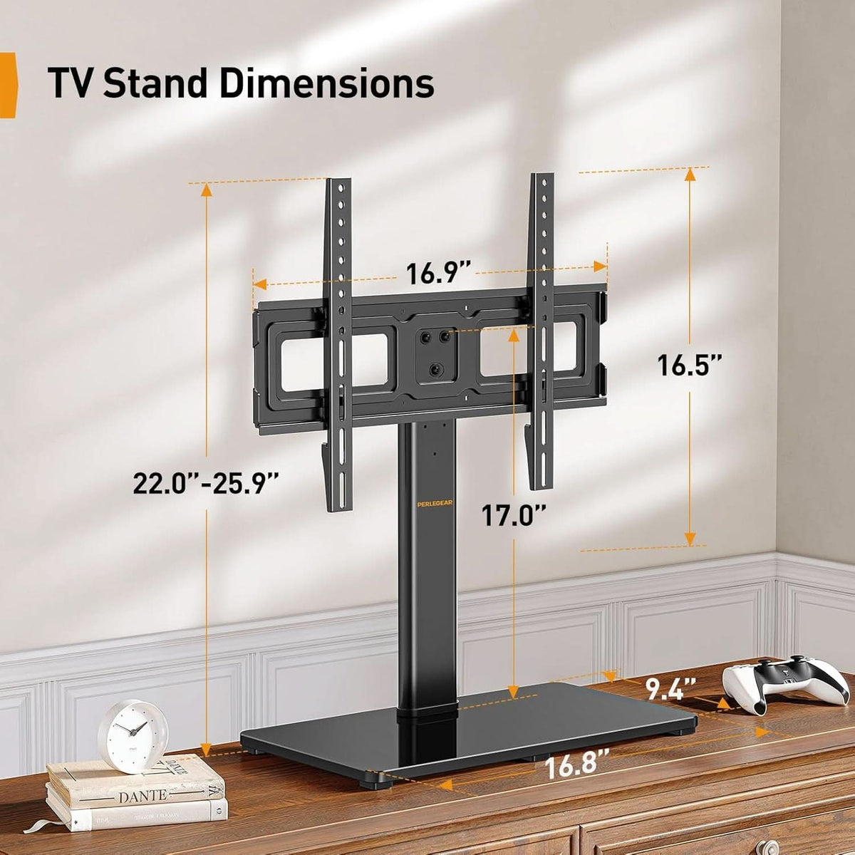 Tabletop TV Stand 23 to 60 Inches Height Adjustable