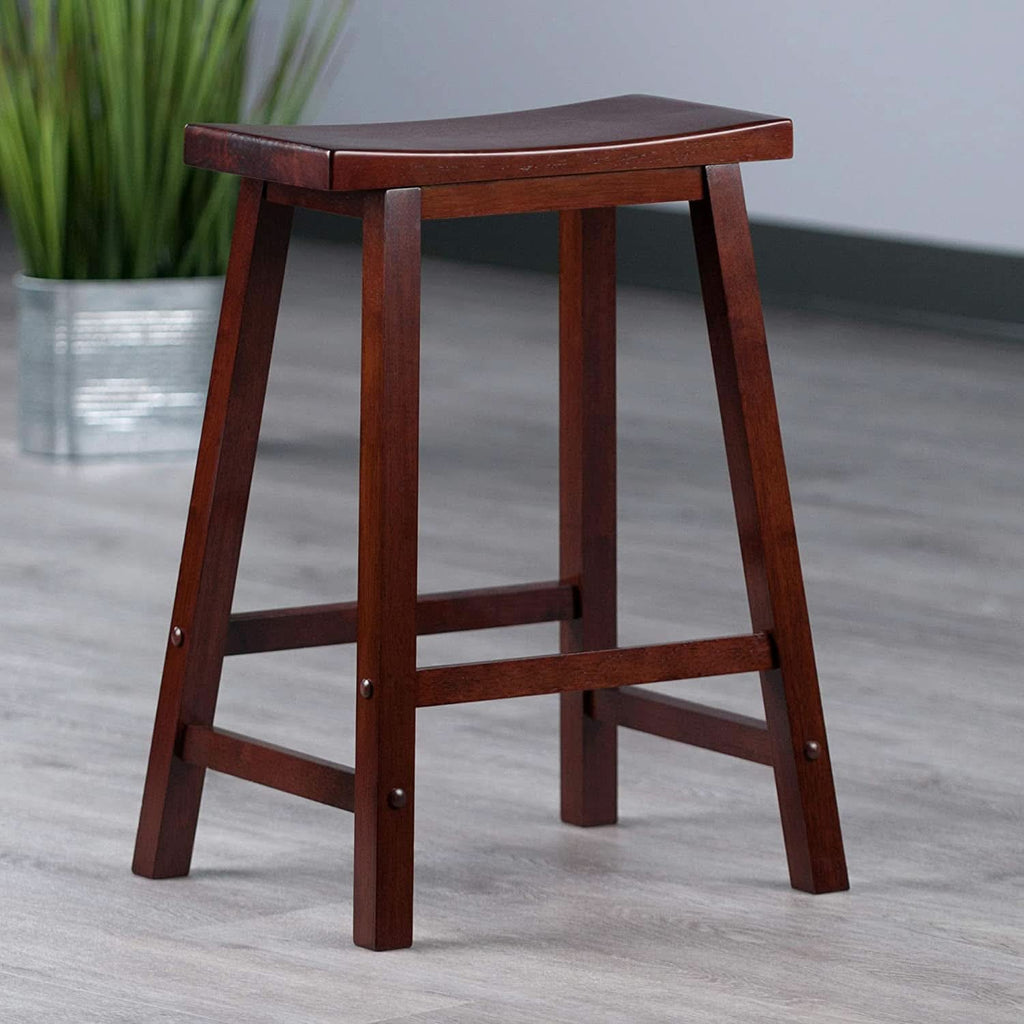 Satori 24 Inch Walnut Counter Stool For Modern Kitchen Bar