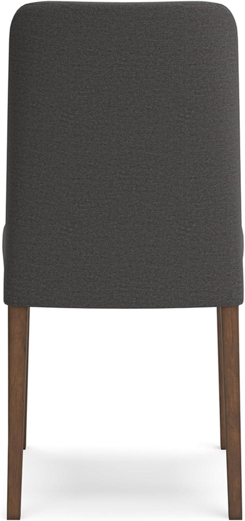 Upholstered Dining Chair, Foam Cushion, Dark Gray Set Of 2