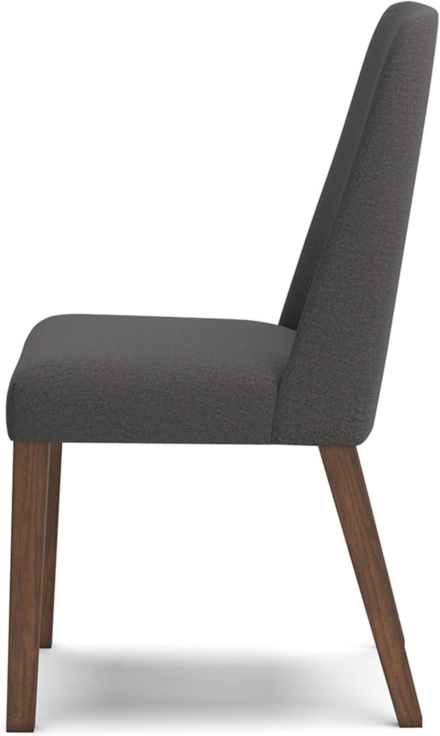 Upholstered Dining Chair, Foam Cushion, Dark Gray Set Of 2
