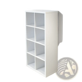 8 Cube White Bookshelf Organizer for Home and Office