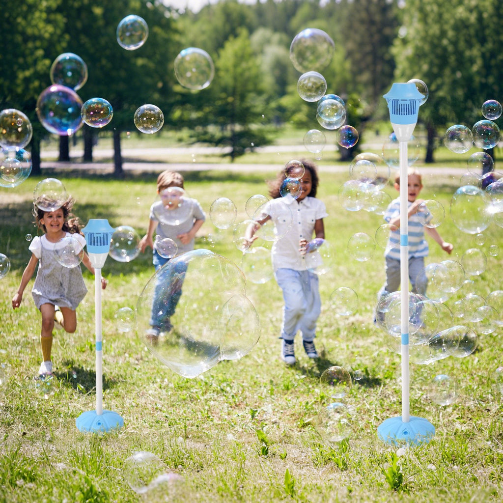 3-in-1 Standing Bubble Machine with Lights and Music