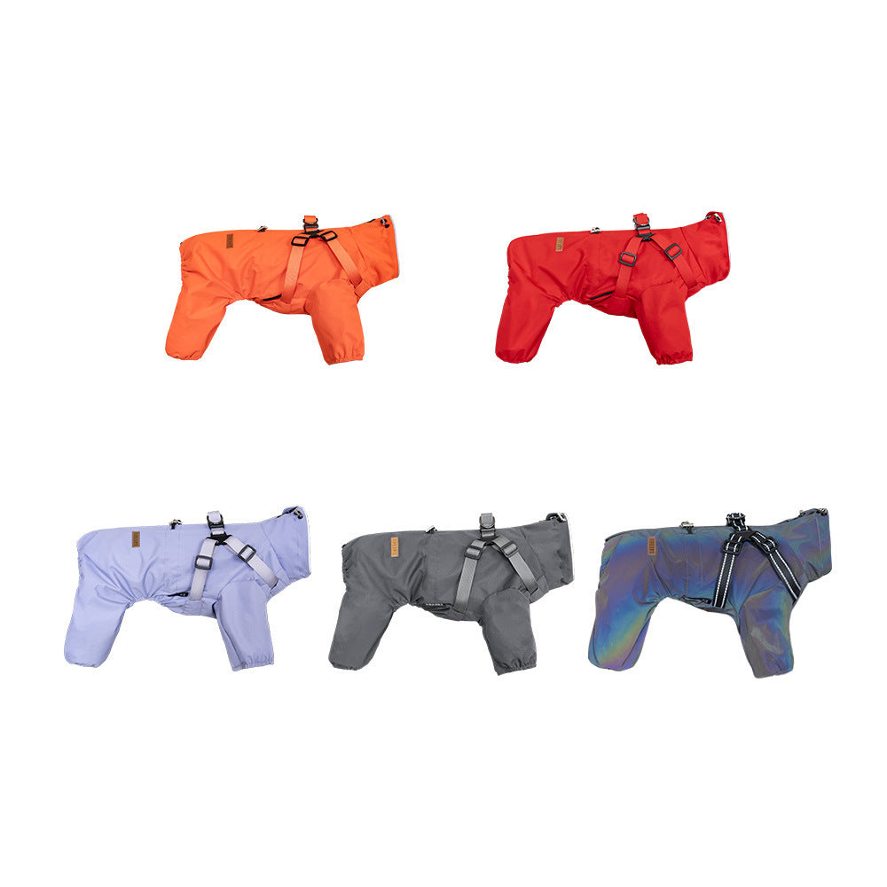 Fashion Personality Dog Pet One-piece Raincoat