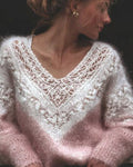 Womens Digitalprint Vneck Loose Sweater With A SoftCozy Feelperfect For Casual Wear