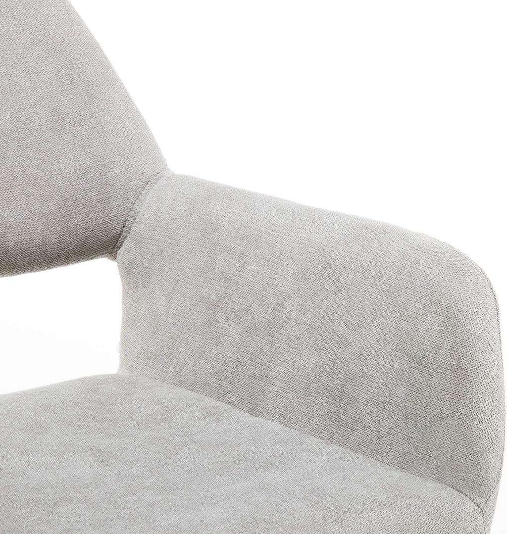 Mid Century Modern Upholstered Accent Chair Gray No Wheels