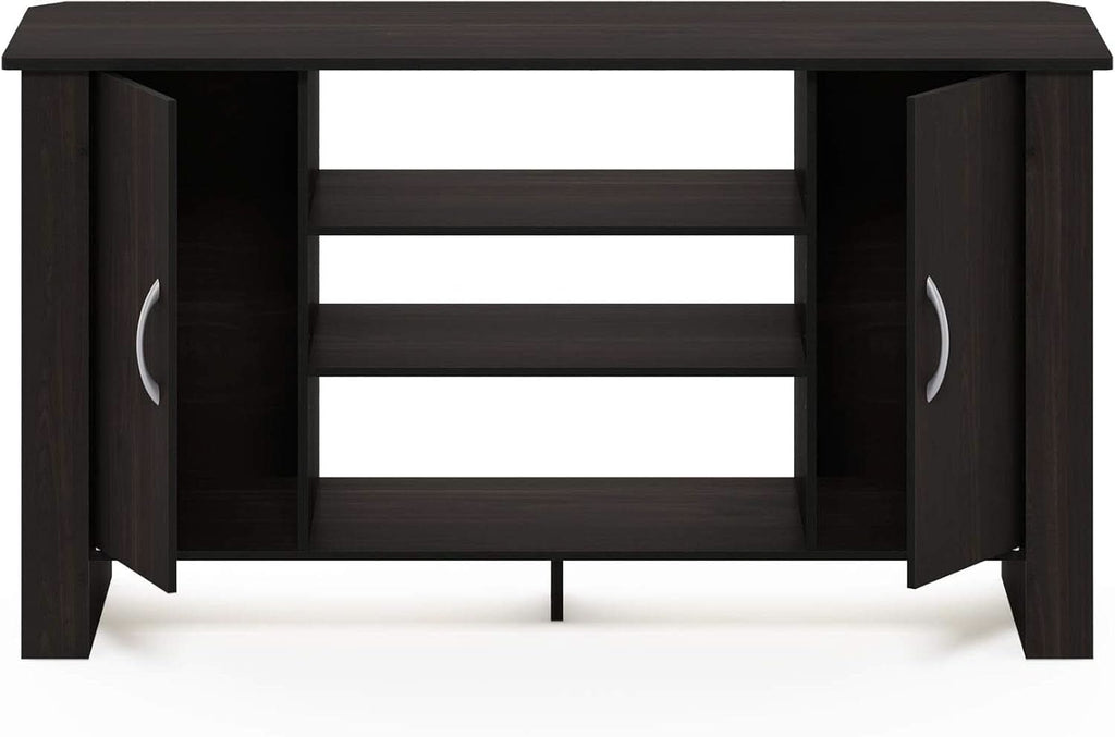 Econ Espresso TV Stand With Concealed Storage And Shelves