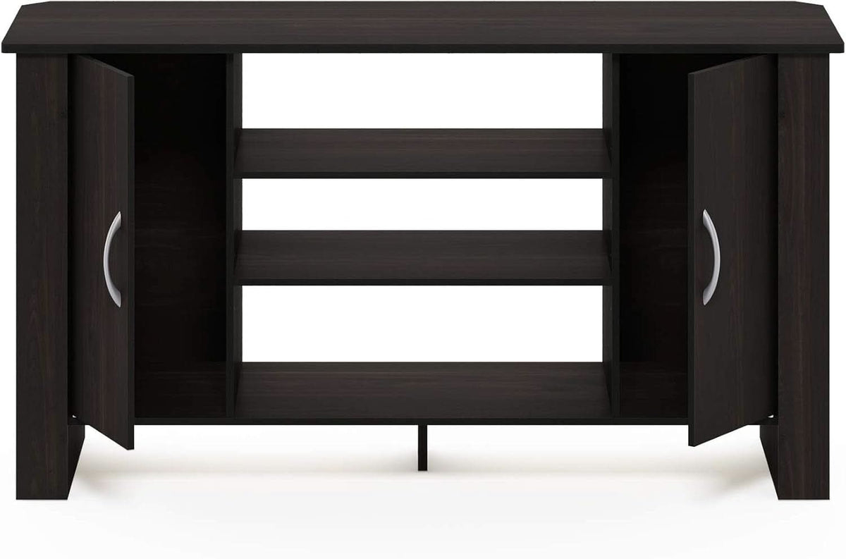 Econ Espresso TV Stand With Concealed Storage And Shelves