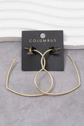 Gold Dipped Thin Heart Hoop Earrings